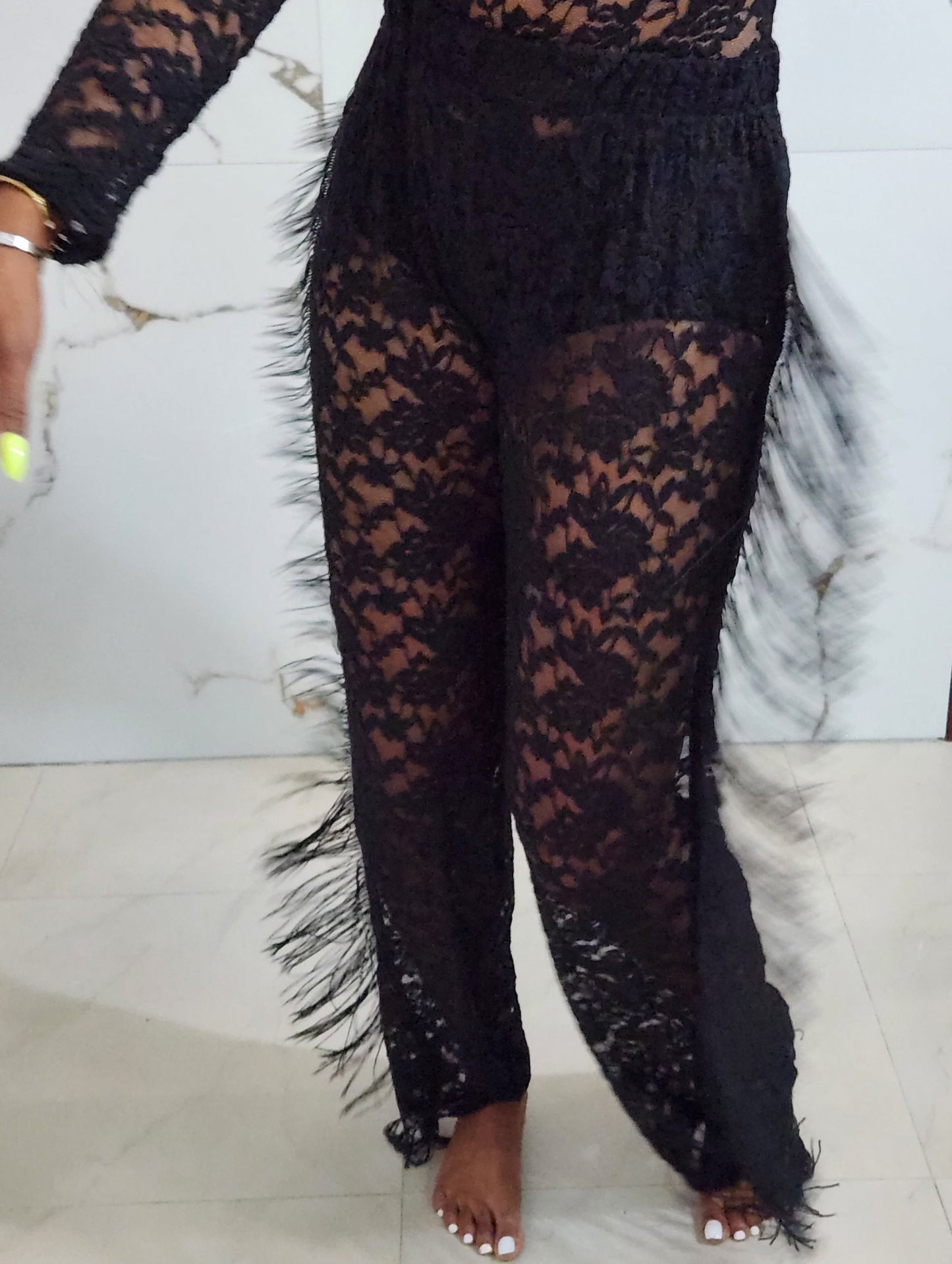 Butter Lace Fringe pants