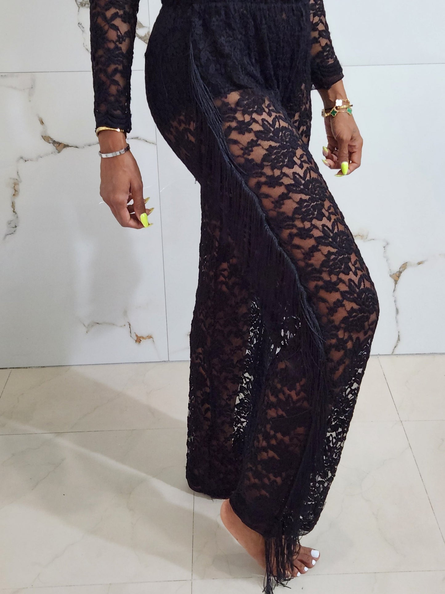 Butter Lace Fringe pants