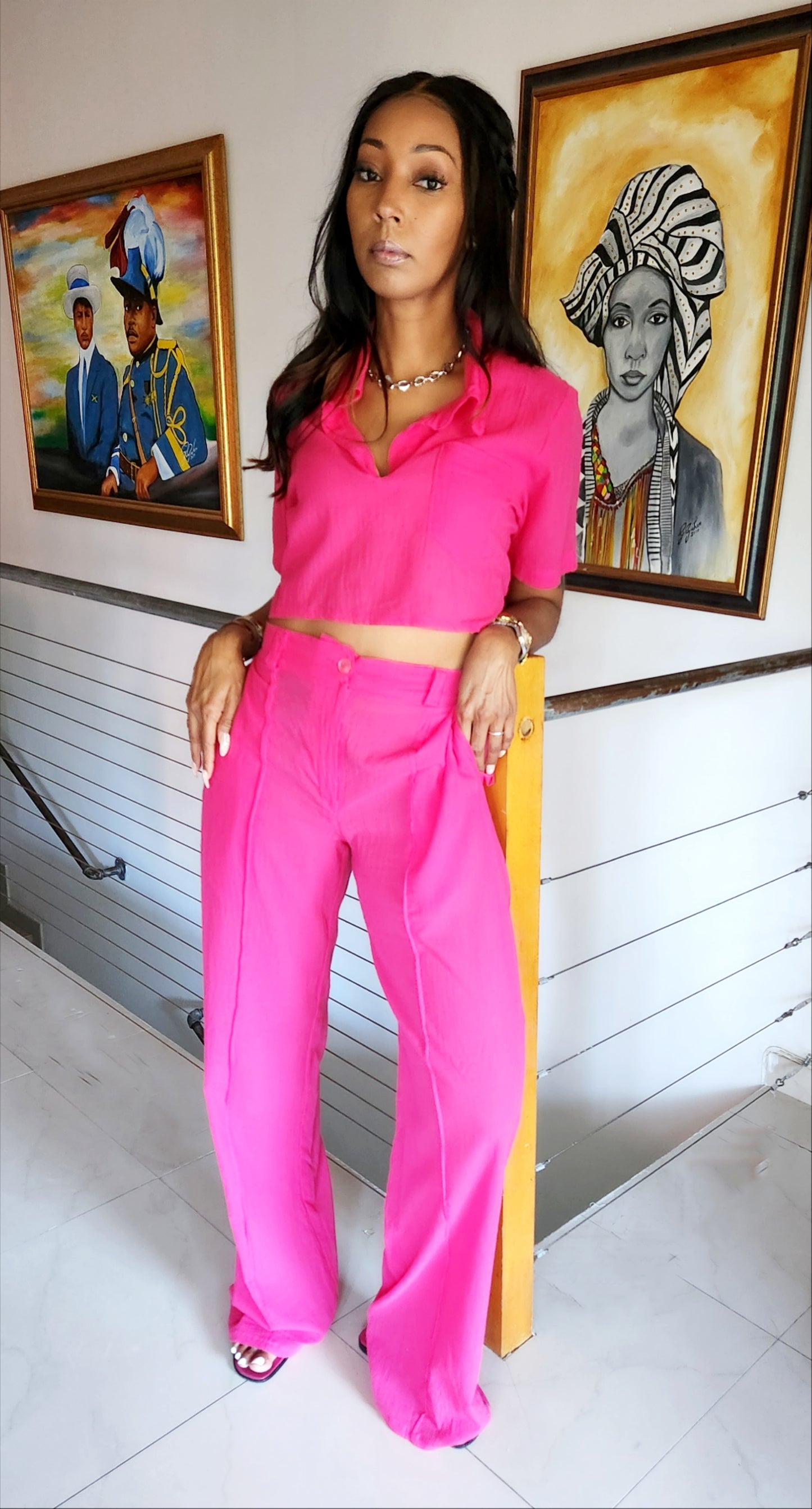 Pink Radiance Linen Set