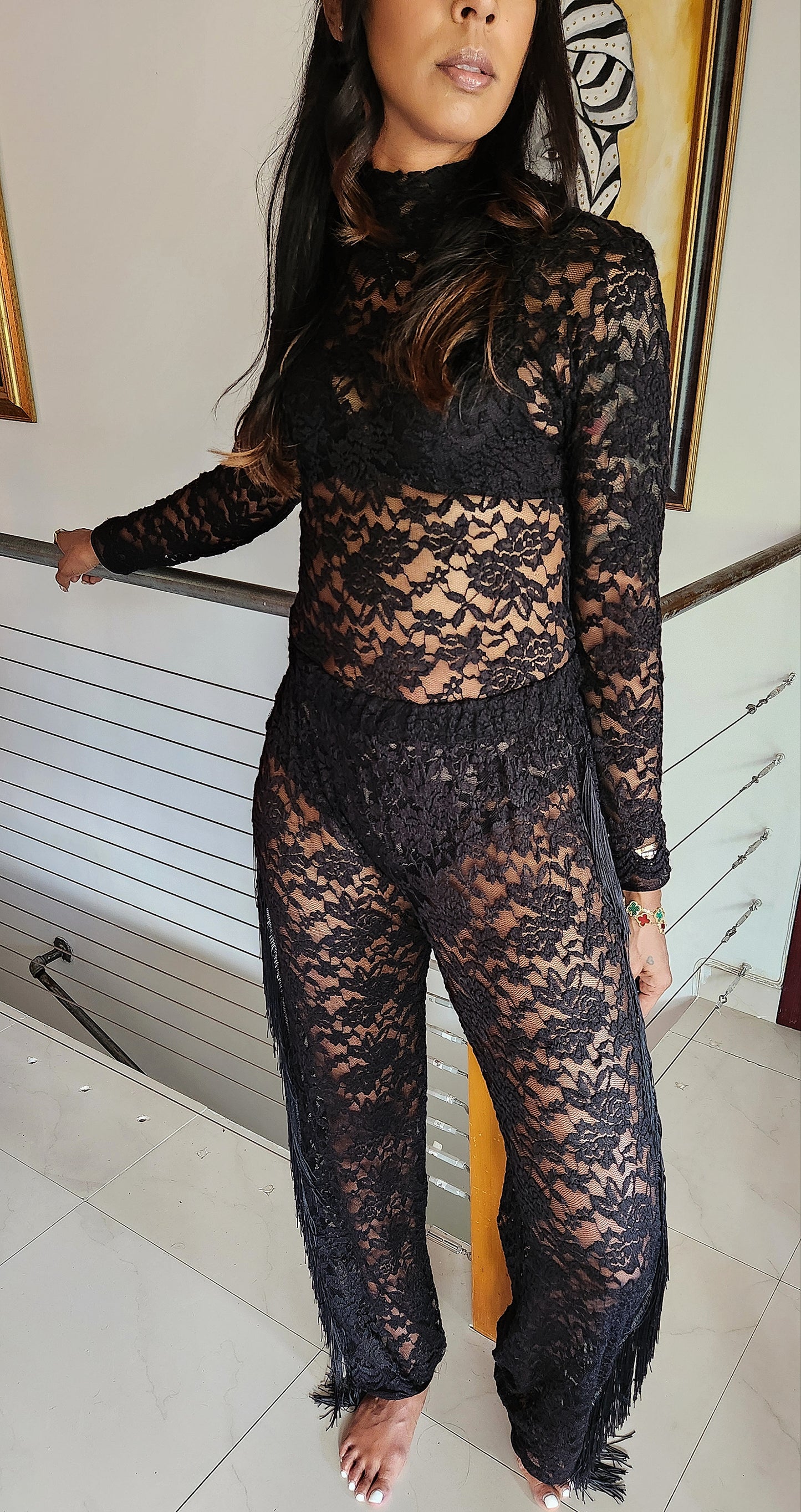 Elevate your wardrobe with our luxurious soft fabric lace bodysuit! Crafted with delicate lace and ultra-soft materials, this bodysuit combines elegance and comfort seamlessly. Perfect for layering or wearing on its own, it features intricate lace detailing and a flattering fit that enhances your silhouette. Ideal for both day and night looks, our lace bodysuit is a versatile addition to your collection. Shop now to experience timeless style and exceptional quality.