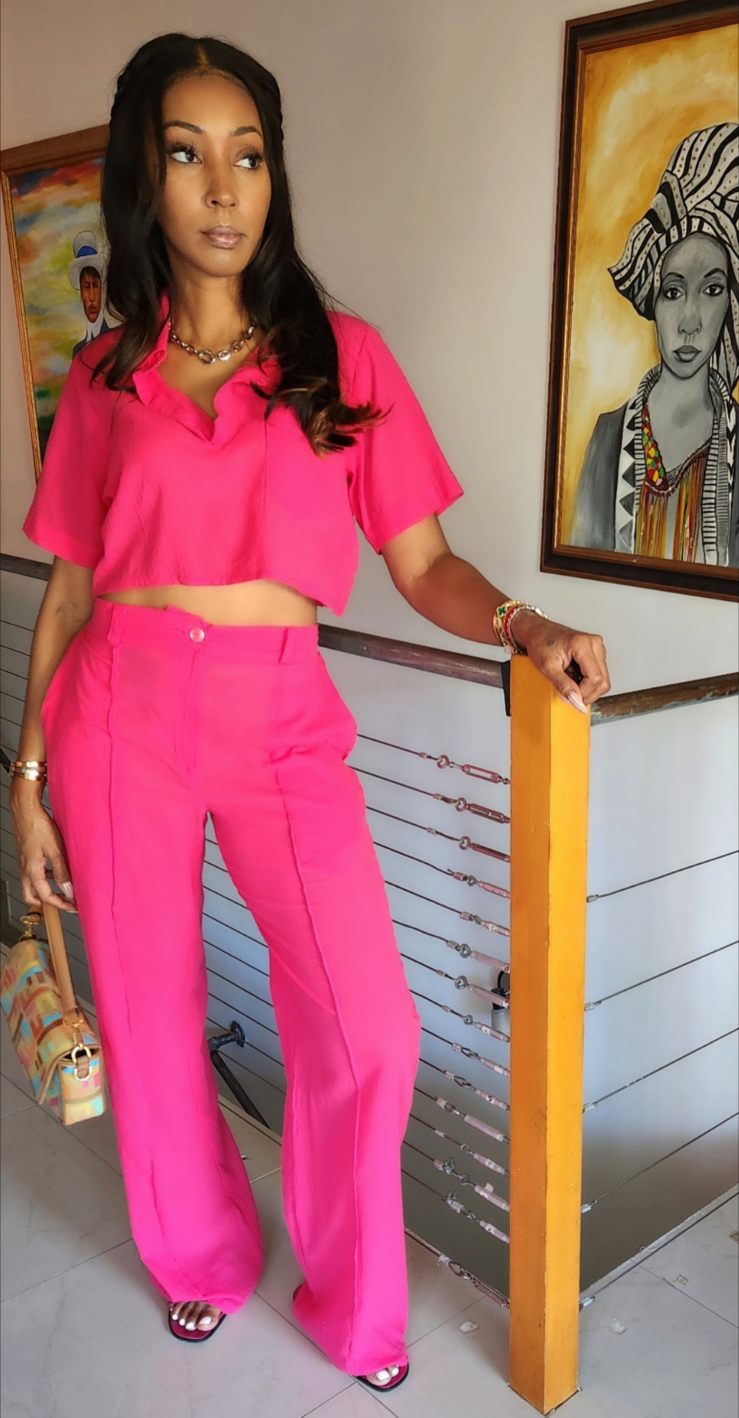Pink Radiance Linen Set